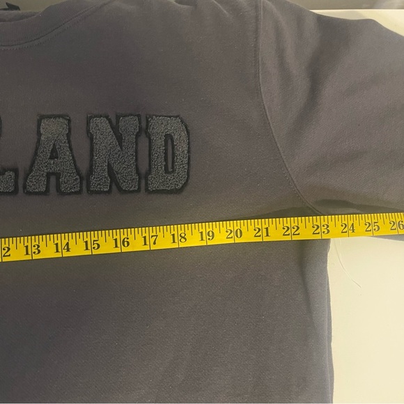 Vinyl Icons England Patch Cotton Blend Fleece Sweatshirt Washed Black Size M - Picture 6 of 7